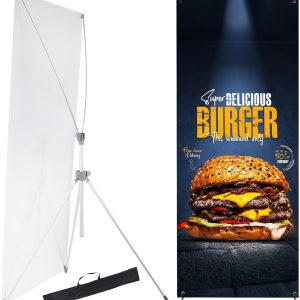 X Banner Stand, Fits Posters 23"–32"