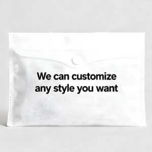 Custom logo Reusable Bags Eco Friendly White Black Non Woven Envelope Bag with Snap Button Closure for Clothing Packaging