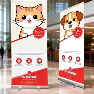 Low Price Roll up Banner Stand Display Roll up With Plastic Feet 85*200cm 80*200cm