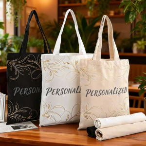 Promotional Carry Long Handle Customer Design Shopping Tote 100% Cotton Bag With Logo