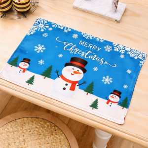 Wholesale Home Dinner Santa Christmas Decoration Dining Table Mats for Xmas Decor